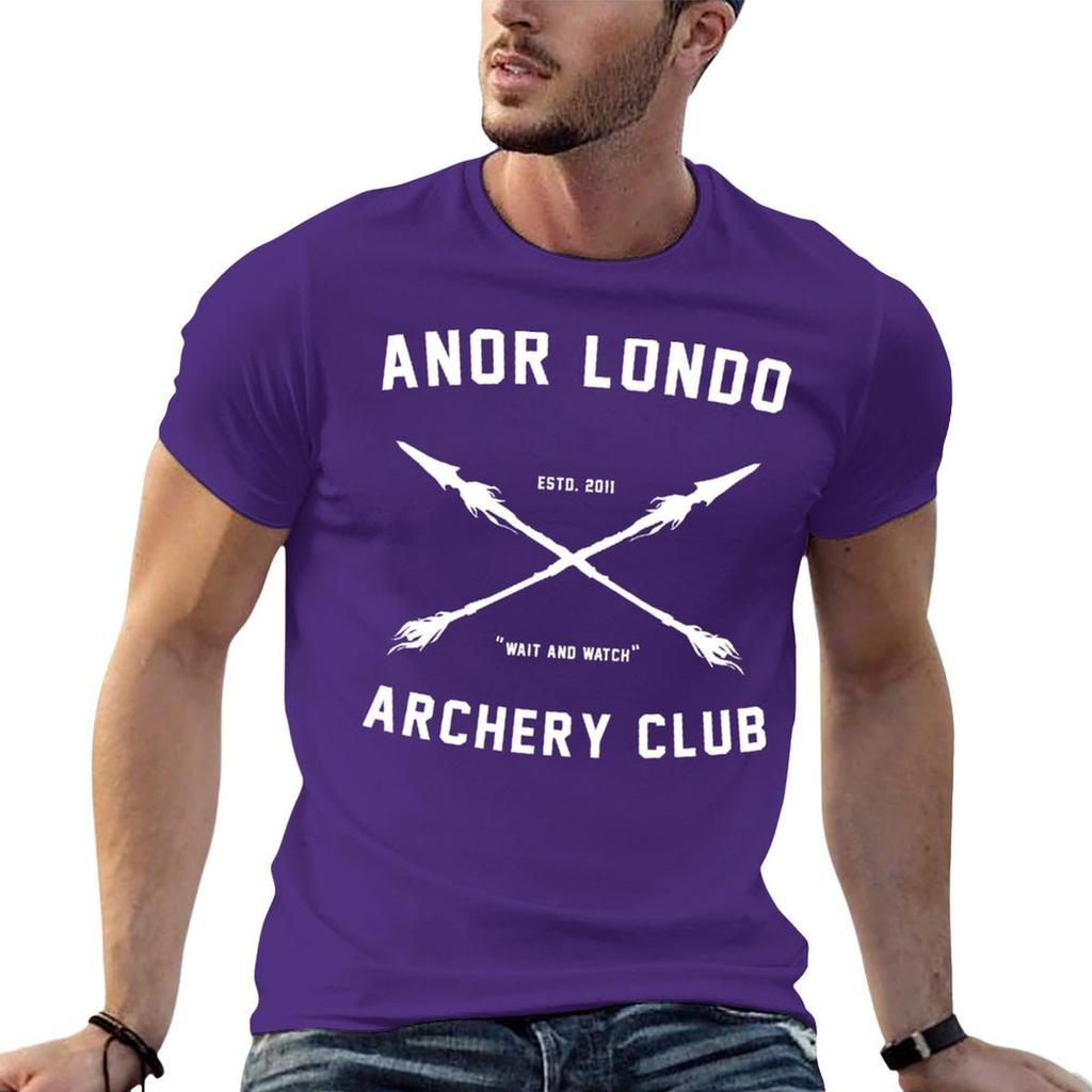 ANOR LONDO ARCHERY CLUB T-Shirt man clothes vintage plain black t shirts for men
