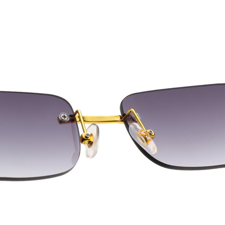 Superhot Eyewear 68816 Fashion 2022 Men Women Rectangle Sun Glasses Retro Vintage Rimless Sunglasses