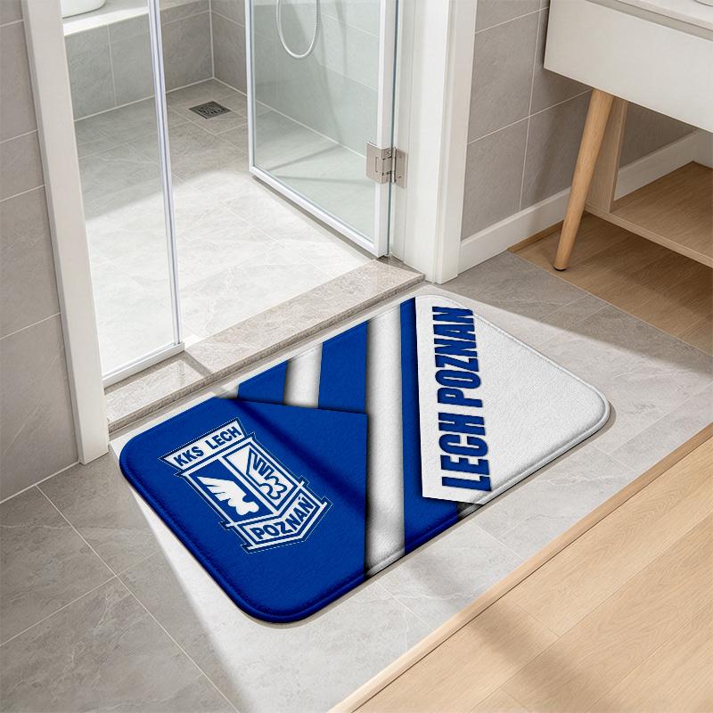 Lech Poznań Print Flannel Kitchen Mat Christmas Soft Area Rug Non Slip Floor Carpet Home Decoration