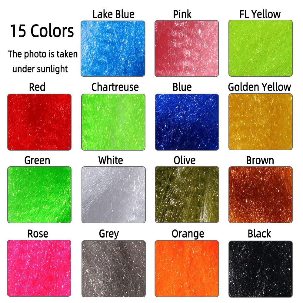 Bimoo Kinky Soft Synthetik Fliegenbinden Streamer Faser Köder Fisch Bleikopf Jig Bindematerial Rosa Chartreuse Rot Orange Gelb
