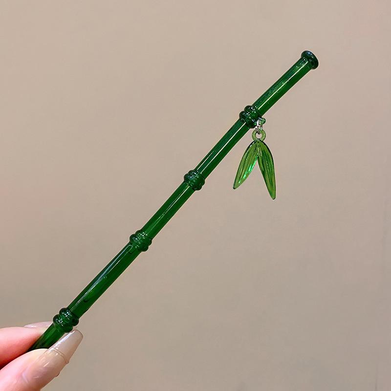 Bamboo Knot Hairpin New Chinese Style High-End Imitation Jade Chinese Style Hairpin Retro Elegant Design Women Hair Accessories