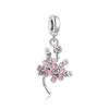 New Rose Heart Padlock Cherry Blossoms Dangle Charm Beads Fit Original Fashion Bracelet Pendant Diy Jewelry For Women