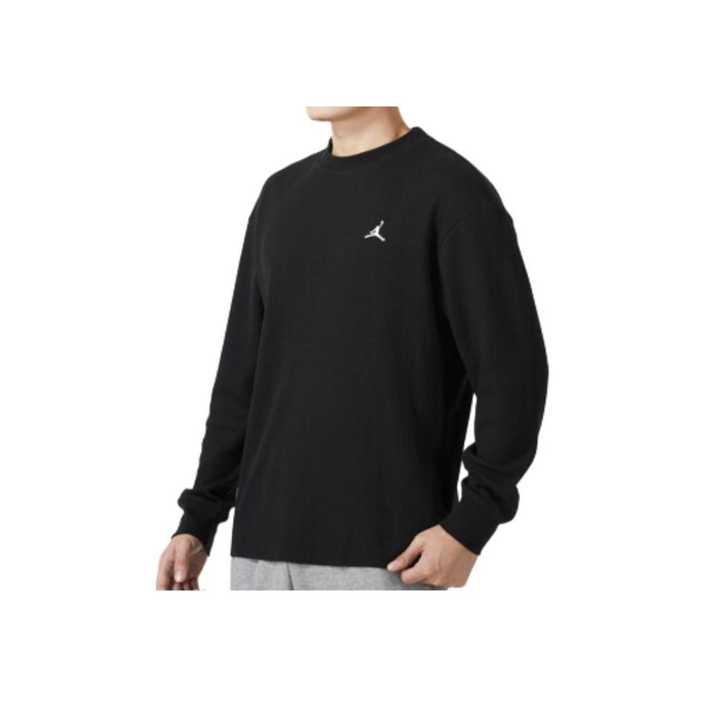 Nike Solid Color Loose Fit Crew Neck Sweatshirt Men Tops Black FD7462-010