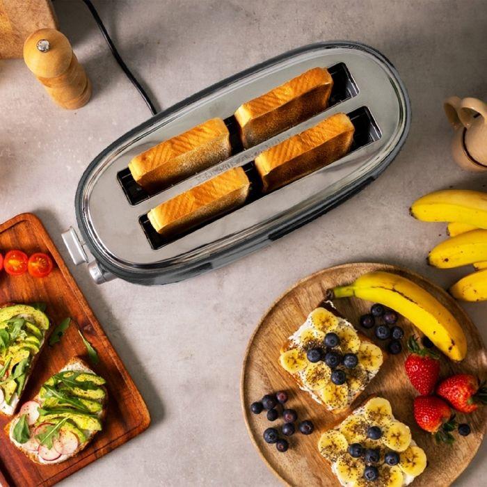 Grille-pain - Cecotec - Toast&Taste 1600 - 4 Tranches - Acier Inoxydable - 1630 W