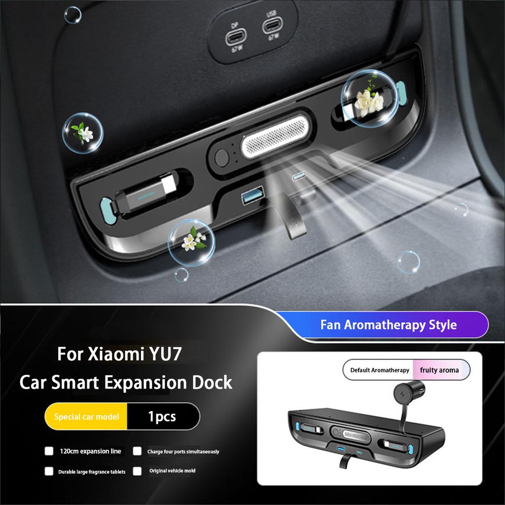 Dla Xiaomi SU7/YU7 Samochodowy Inteligentny Dock Rozszerzeń Centralny Sterownik Rozszerzony Ładowarka Typu C Kabel do Szybkiego Ładowania Samochodowego Akcesoria
