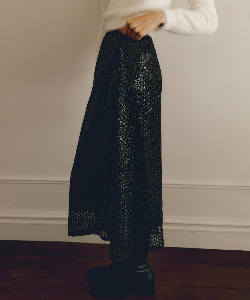 Otte Flower Sparkle Skirts_Black