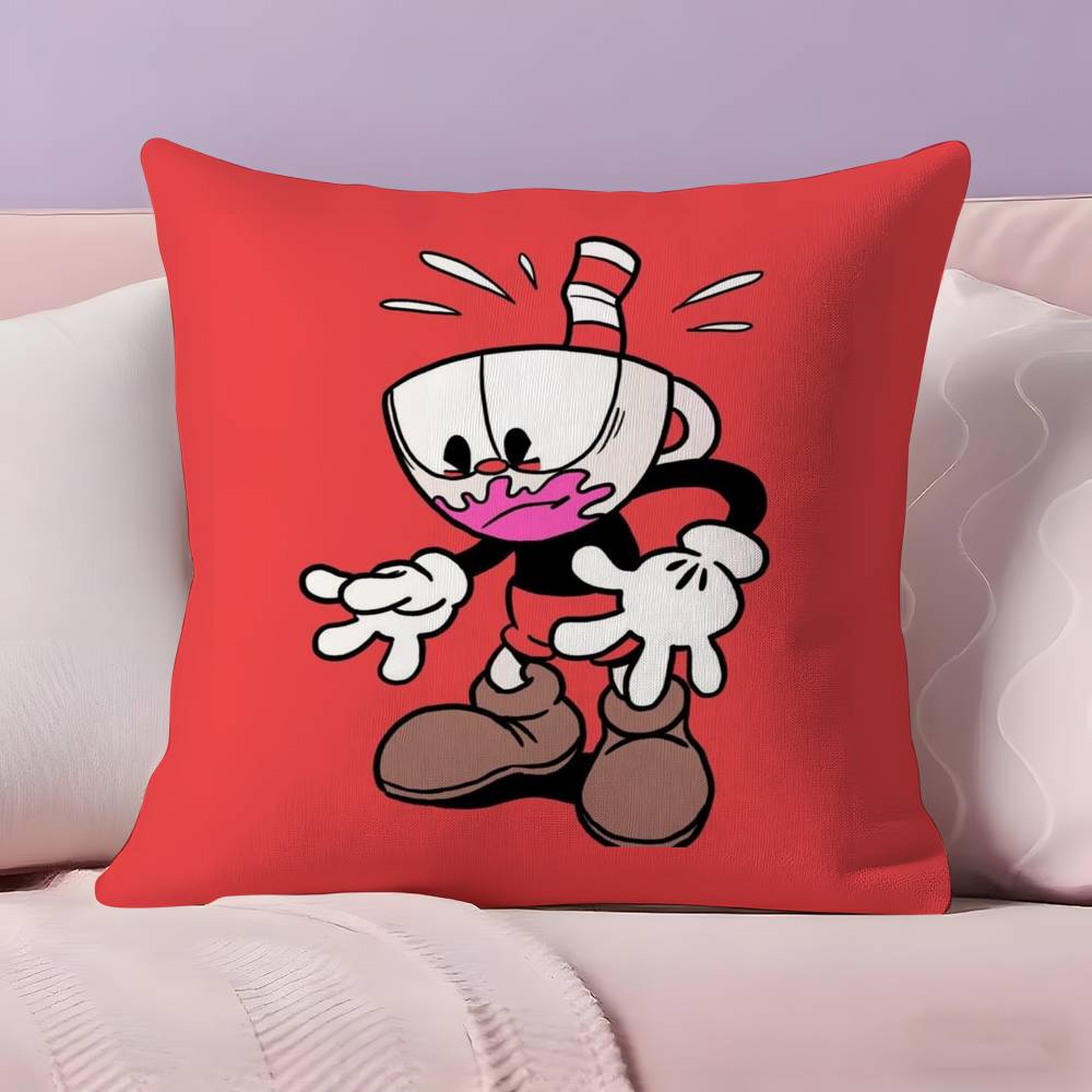 Classic Cute Game C-Cuphead Pillow Case  Ultra Soft Skin Friendly Fabric Cloud Like Comfort & Concealed Zipper