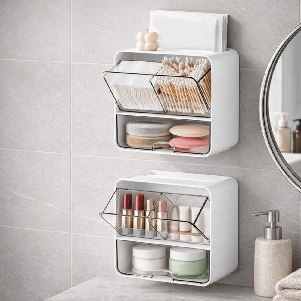 Wall-Mounted Cosmetic Storage Box Large Capacity Jewelry Case Mirror Cabinet Storage Box  Bathroom