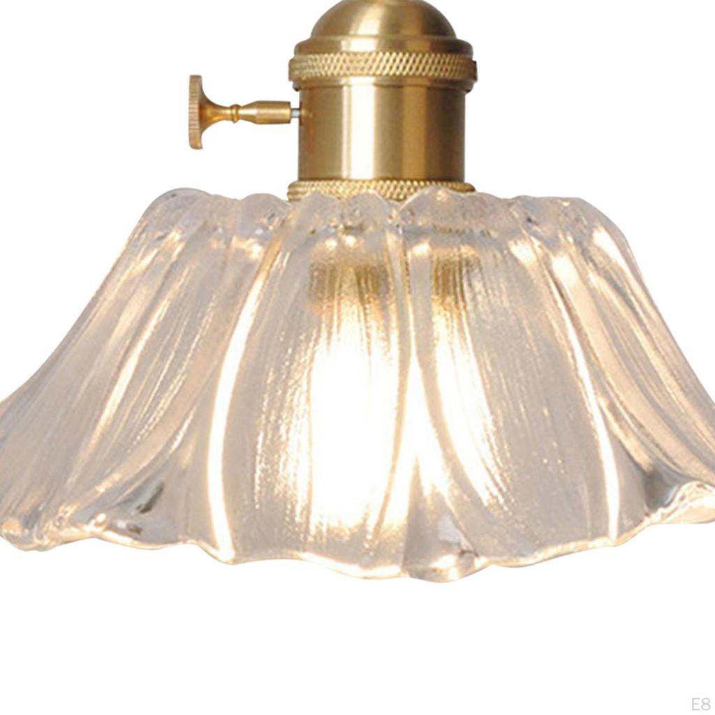Contemporary Floral Pendant Light with Glass Shade for Home Decor