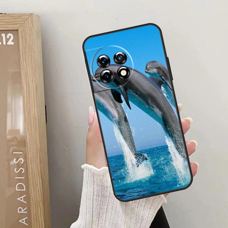 Zvířecí pouzdro s delfínem pro OnePlus 11 12 9 10 Pro 9R 10R 10T 12R OnePlus Nord N30 N20 N10 CE 4 2 3 Lite Kryt