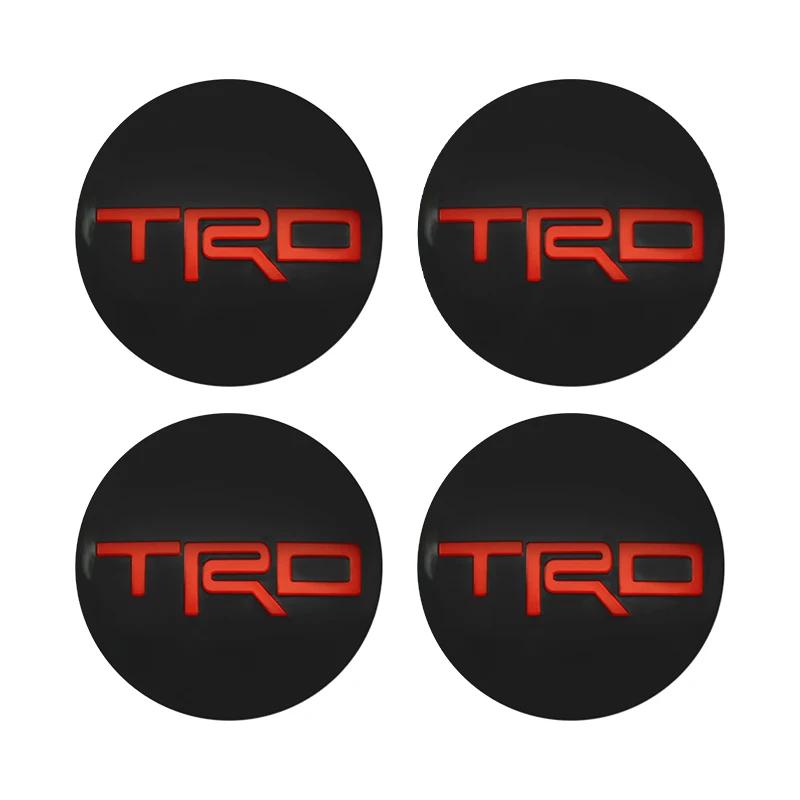 4Pcs 56mm Car Wheel Center Hub Cap Badge Sticker Cover Accessories For Toyota Prado Aqua Hilux Camry Rav4 Prius TRD Venza GR Spo
