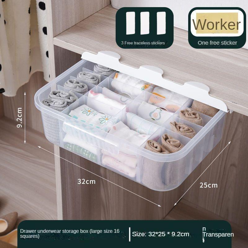 Drawer Type Underwear Panties Socks Storage Box Household Multi-function Compartment Storage and Organization Box