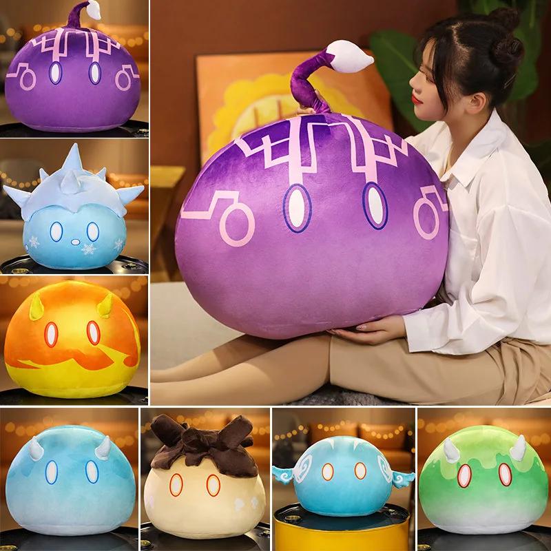 35/45cm Genshin Impact Plush Toys Slime Pillow Toys Genshin Impact Elemental Slime Plush Cushion Stuffed Soft Plushie Dolls