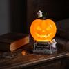 Halloween Pumpkin Night Light Lamp, Resin Tabletop Decor for Home Decoration