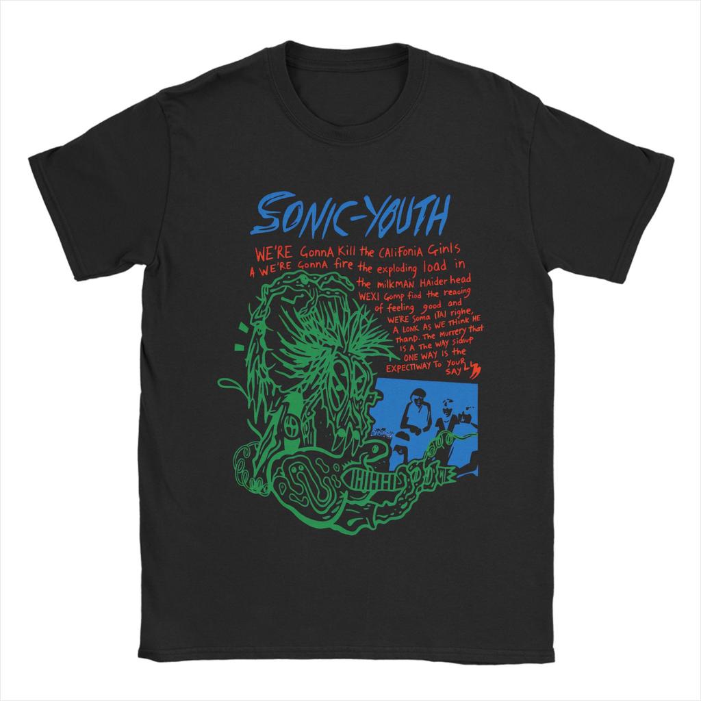 Unisex TShirts Sonic Youth  Pixies Band Casual Pure Cotton Tees Short Sleeve  T Shirt O Neck Tops Plus Size