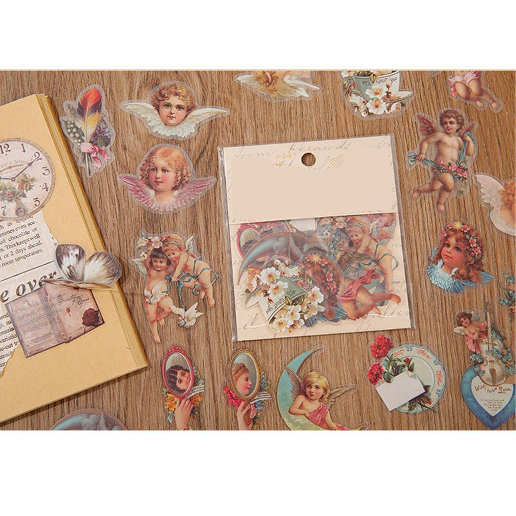 40 Stück Vintage Romantische Aufkleber Treibsand-Serie PET Zarte Muster Nostalgische Abziehbilder für Tagebuch