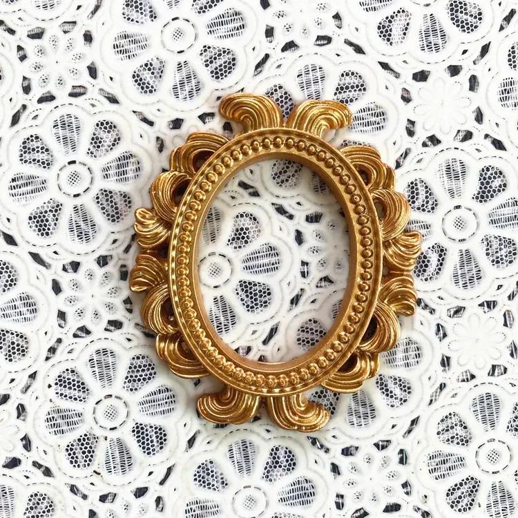 

European Fashion Creative Gifts Style Retro Resin Mini Angel Oval Photo Frame Accessory Positioning Frame Home Decor Supplies