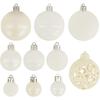 100pcs Christmas Baubles Shatterproof Balls Christmas Tree Decoration Ornaments for Xmas Hanging Decorations (White)