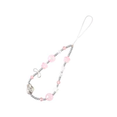 Kreative Liebe Herz Perle Schleife Handy Gurt Perlen Lanyard Schlüsselanhänger Gepäck Tasche Zubehör Anti verloren Handykette