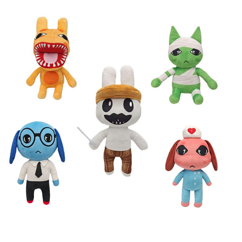 25-33cmHorror Animal Hospital Plush ToyBlue Dog Soft Stuffed Cartoon Doll CollectibleFor Adult Fans Home Decoration Cuddly Gift