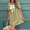 Women's Autumn New Dress One-Shoulder Solid Color Waist Slim Fit A-Line Dress