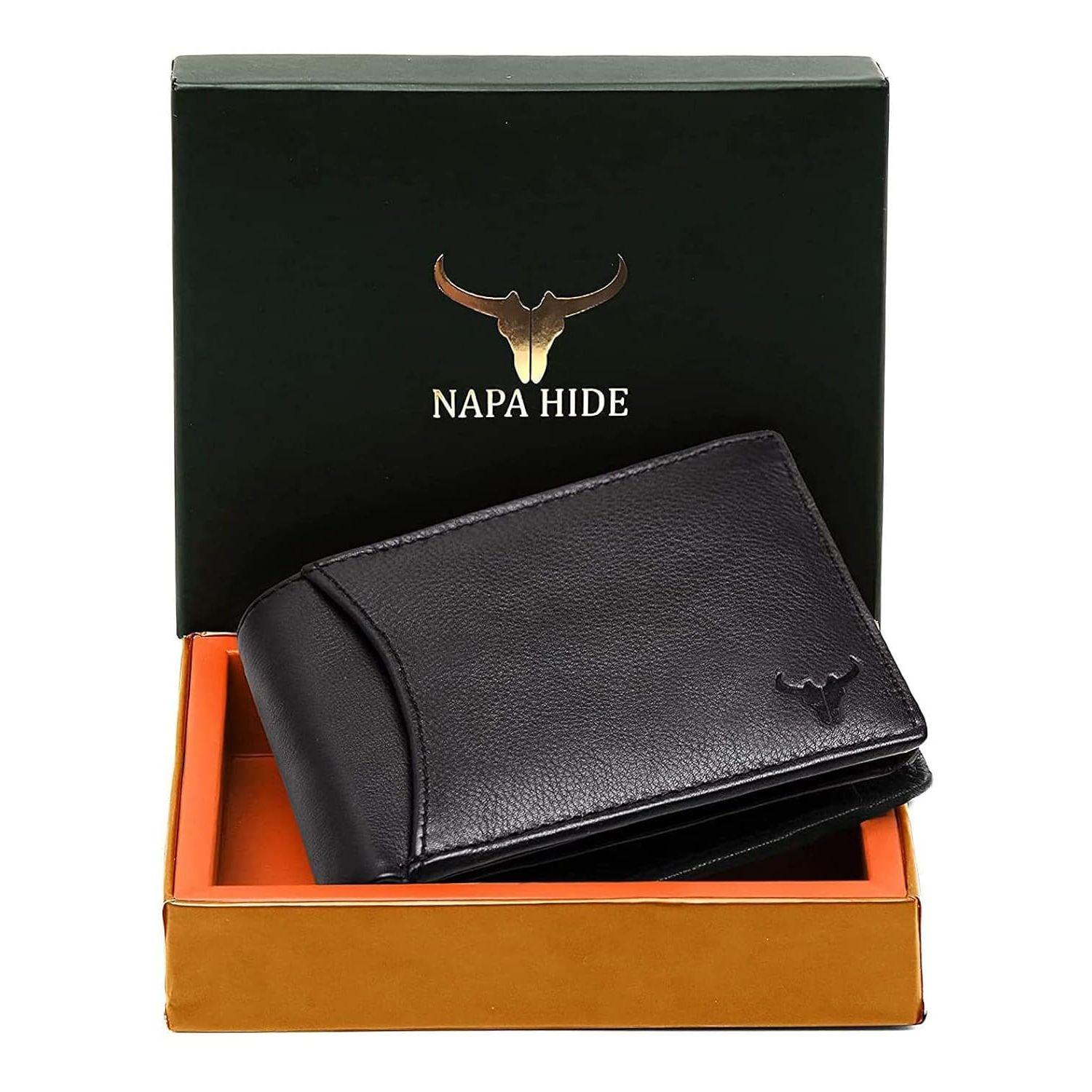 Черный кожаный кошелек для мужчин — фото 2