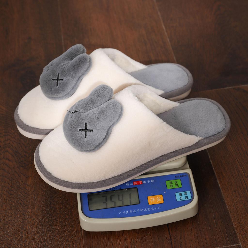 2025 new rabbit head autumn and winter popular women's thick bottom indoor home warm non-slip fluffy cotton slippers