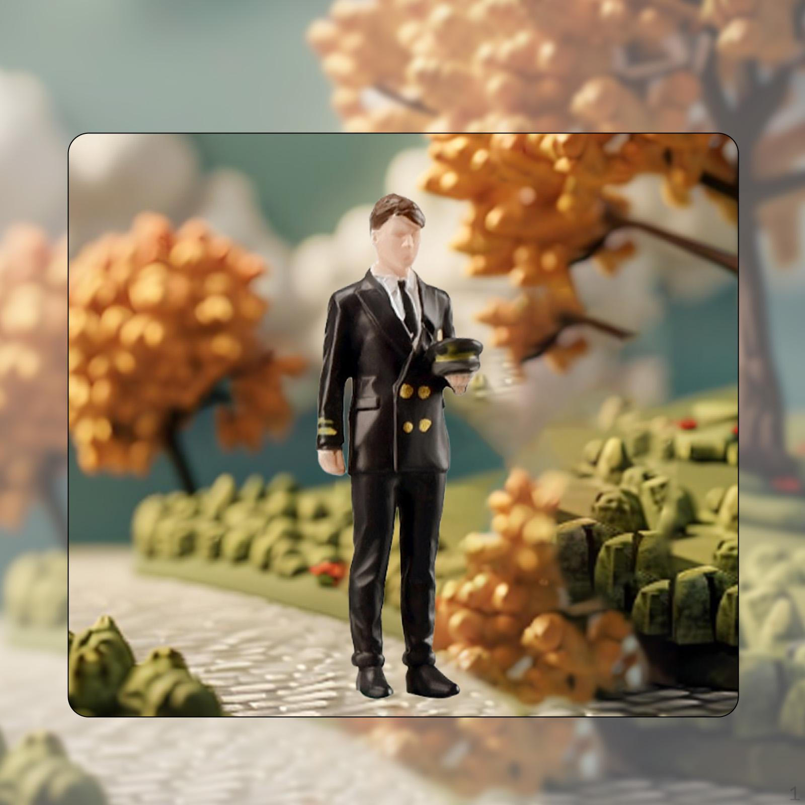 

1/64 Миниатюрная фигурка Микро Ландшафтный декор Униформа Человек Крошечный орнамент Коллекционные предметы DIY Проекты Мини Style B