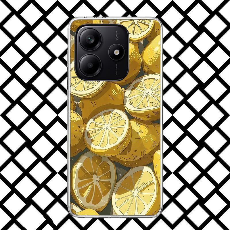 Summer Fruits Lemon Phone Case for Xiaomi Redmi Note 15 14 14S 13 12 12S 11 Pro Plus 11E 11T 11S 10S 5G Soft Cover Fundas Redmi