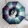 1 PC Automatic Folding Umbrella - Cartoon Pattern, Portable & Foldable Design with 8 Ribs, Christmas Birthday Gifts