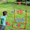 2 in 1 Outdoor Bucket Game Set Portable Carnival Games Combo Set  Backyard Game Supplies
