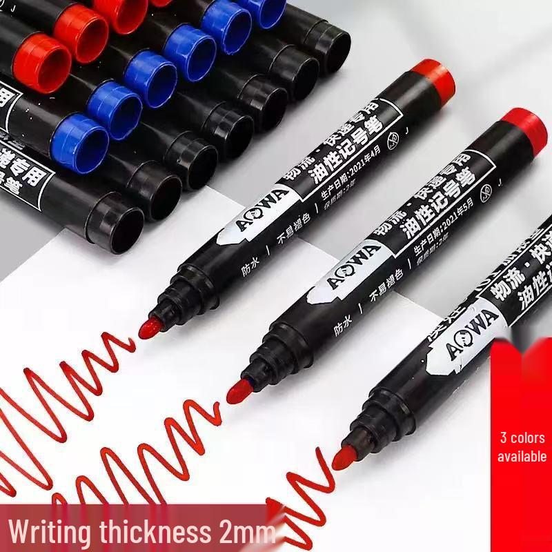 Black Broad Tip Quick-Drying Marker Pen for Express Logistics