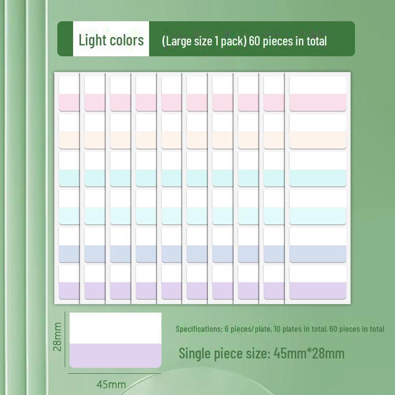 Custom Morandi Index Label Sticky Notes – Fluorescent Bookmarks for Students