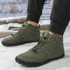 Winter Men's Plush Snow Boots Warm Waterproof Cotton Shoes Women's Outdoor Non-slip Casual Shoes for Walking Hiking Trekking