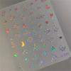 1pcs 5D Bronzing Shininy Pink Sakura Nail Art Stickers Flower Self-Adhesive Nail Decorations Decals Accessories
