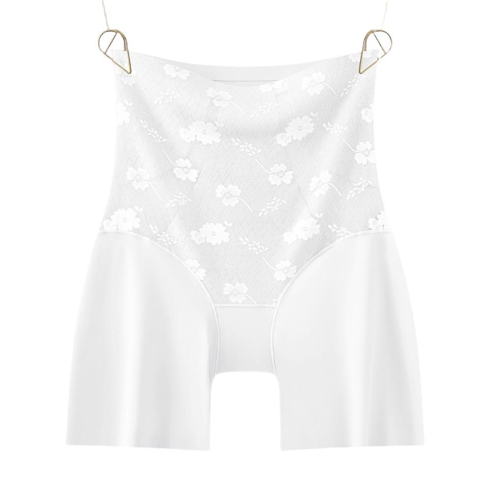 

Трусы-слипы с завышенной талией из сатина, приподнимающие ягодицы, большого размера, утягивающее белье, послеродовое M белый