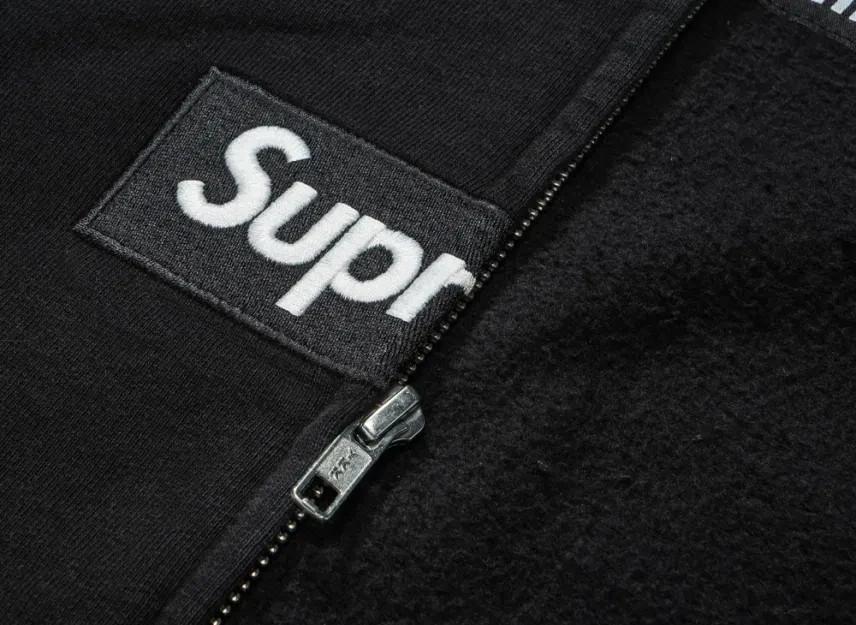 Supreme Felpa con cappuccio e zip logo box MM6 Maison Margiela "Nera"