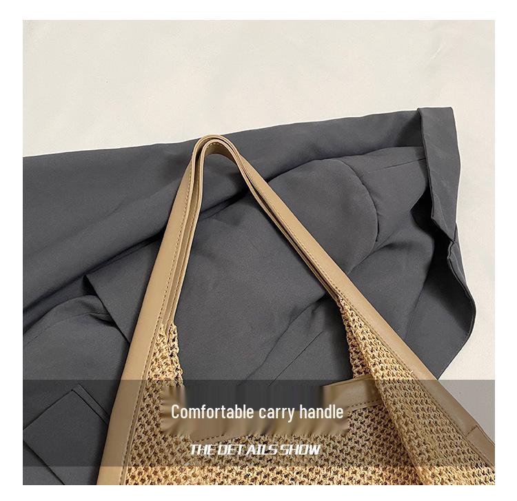 Stylish Women's Handwoven Straw Tote Bag for Summer Beach Travel