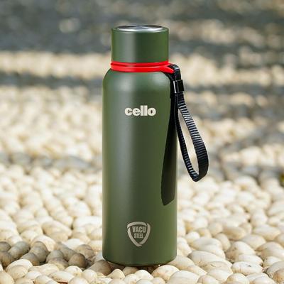 Vacuum Insulated Water Bottle 550ml  For Hot And Cold Drinks | Leakproof Flask For Travel, Office, Outdoor | Sleek Military Green Design