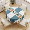 Round Coffee Tablecloth Waterproof Oil Resistant Washable PVC Tablecover Erasable Scald Resistant Minimalist Household Table Mat