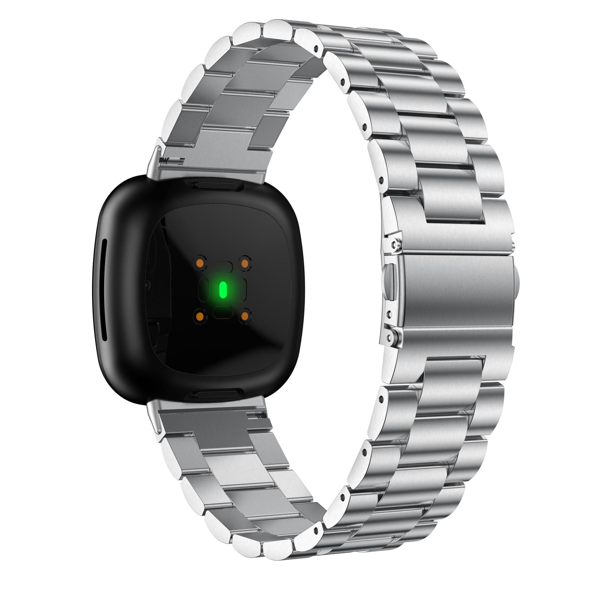 

Stainless Steel Smart Watch Band Replacement for Fitbit Versa 3 Silver