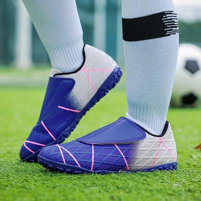 Neue Rasen-Fußballschuhe Kinder Trainer Outdoor Rutschfest Kinder Fußballschuhe Klettverschluss Fußball Sportschuhe Für Jungen Mädchen