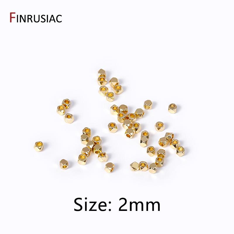 

2mm/2.5mm/3mm/4mm 14K Gold Plated Brass Irregular Spacer Beads Loose Beads For Jewelry Making DIY Jewelry Accessories 10 pieces
