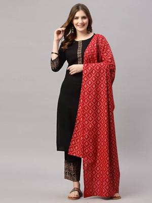 Bollywood Women Viscose Rayon Kurta Palazzo Dupatta Set Indian Designer Tunic Kurti Dress