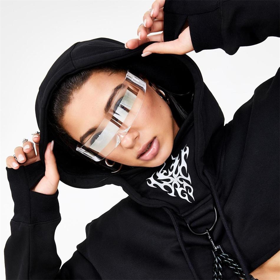 Future Cyberpunk Rimless Sunglasses Retro Sun Glasses Punk UV400 Mirror Eyewear Vintage Gothic Steampunk Party Glasses