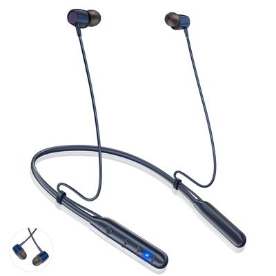 Bluetooth Earphones Adjustable 40 Hours Continuous Wireless Earphones Neckband with Raised Noise Fast Magnetic Volume Siri for Technical Standards