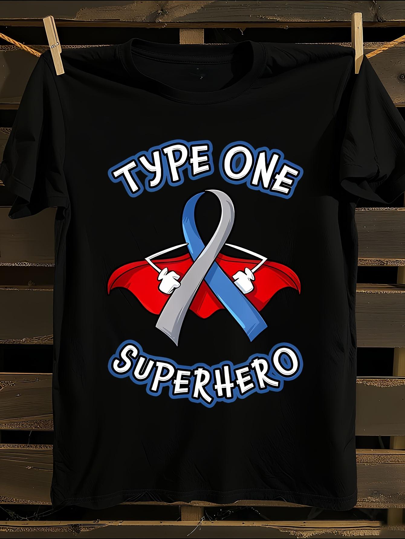Type 1 Diabetes Superhero Awareness Gift Tshirt XXXXL