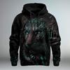 Fierce Animal Lion Pattern 3D Digital Printing Men's Fashionable Hooded Sweatshirt