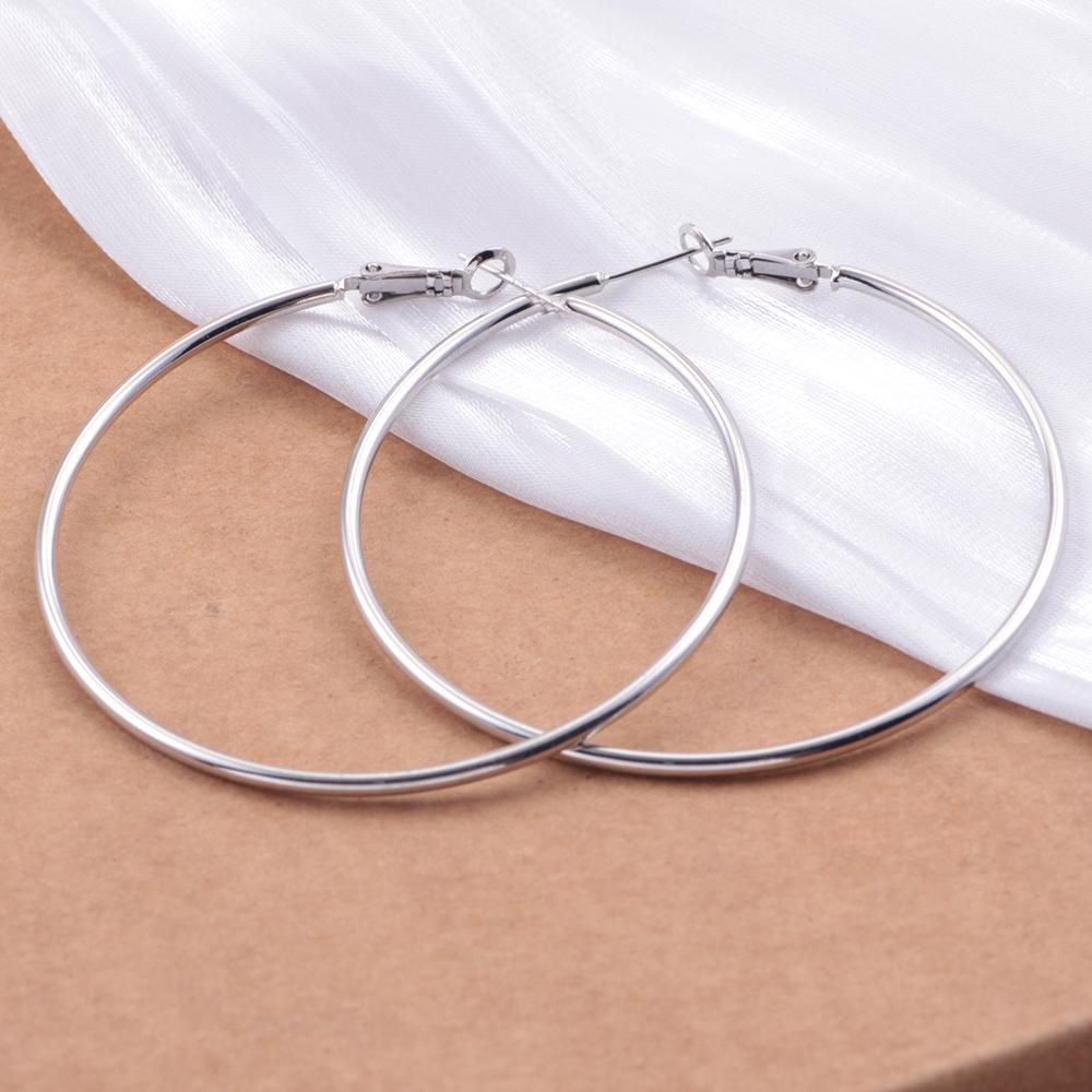 925 Sterling copper Large Earrings With Exaggerated Ear Loops Trendy And Fashionable For Daily Wear Suitable For Women