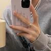 Korean simple 925 sterling silver cross three-layer ring cold wind index finger ring niche design open ring